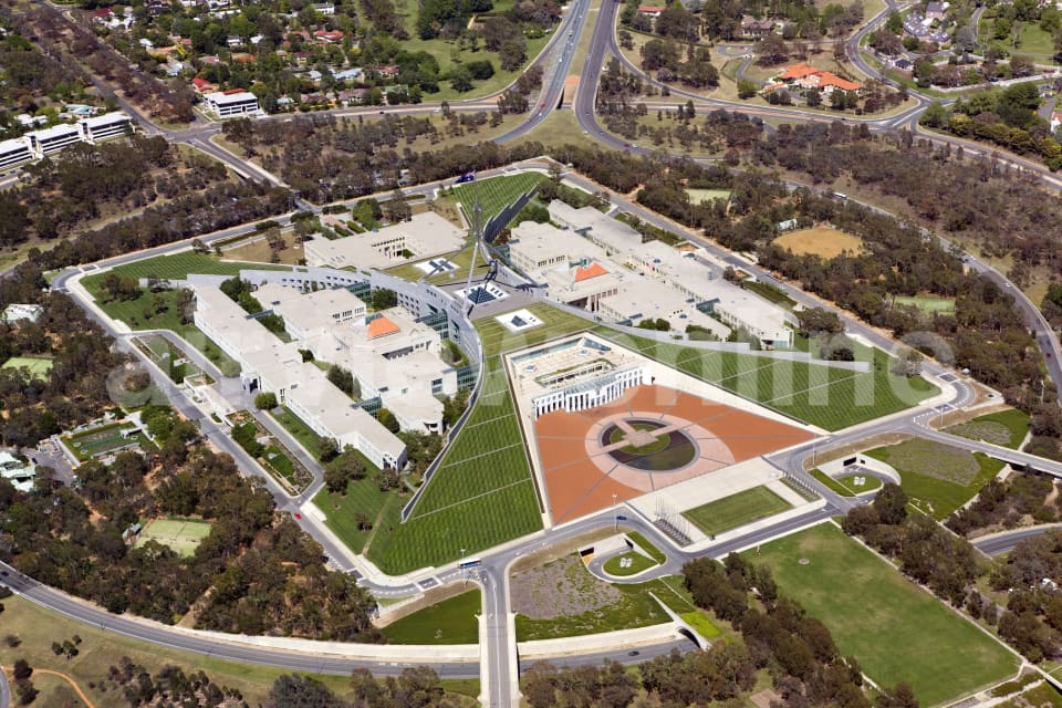 Aerial Image of Parliament House, Canberra
