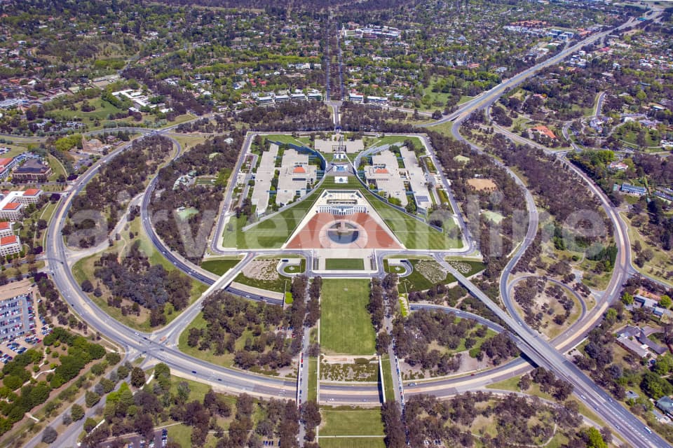 Aerial Image of Parliament House, Canberra