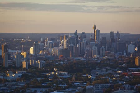 Aerial Image of ALEXANDRIA TO SYDNEY CBD DUSK