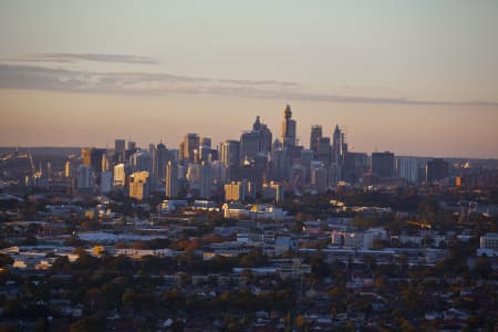 Aerial Image of ALEXANDRIA TO SYDNEY CBD DUSK