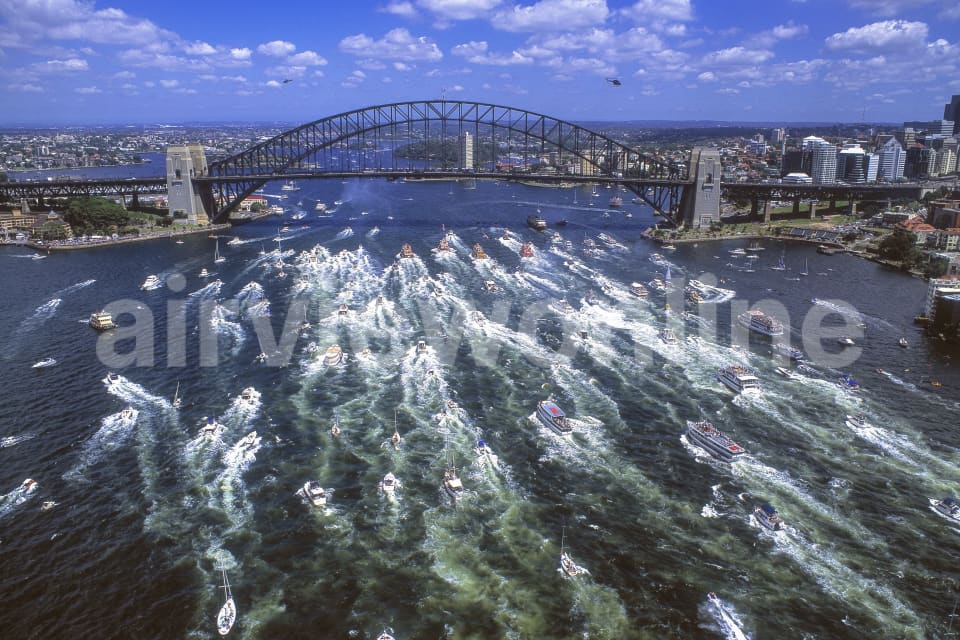 Aerial Image of Sydney Ferry-Boat Race