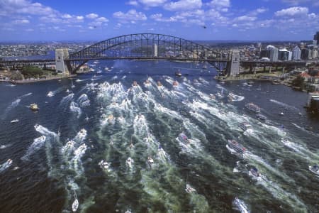 Aerial Image of SYDNEY FERRY-BOAT RACE