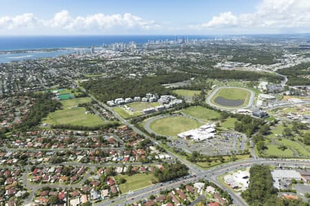 Aerial Image of MUSGRAVE AV & THE PARKLANDS AREA OF SOUTHPORT, GOLD COAST.