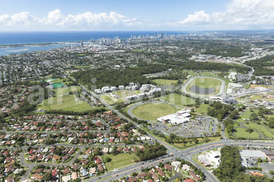 Aerial Image of Musgrave Av & The Parklands Area Of Southport, Gold Coast