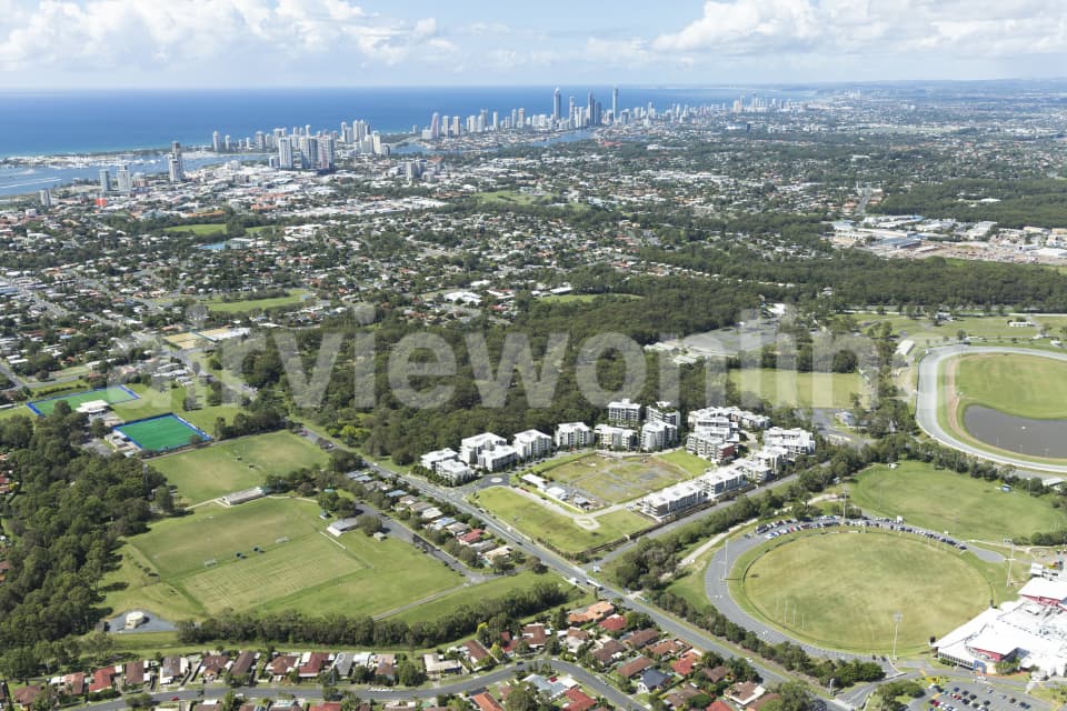 Aerial Image of Musgrave Av & The Parklands Area Of Southport, Gold Coast