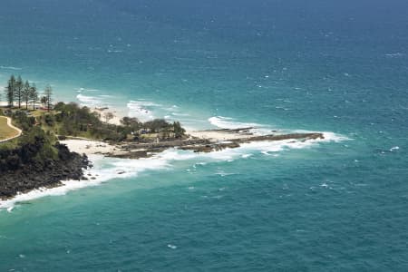 Aerial Image of SNAPPER ROCKS COOLANGATTA