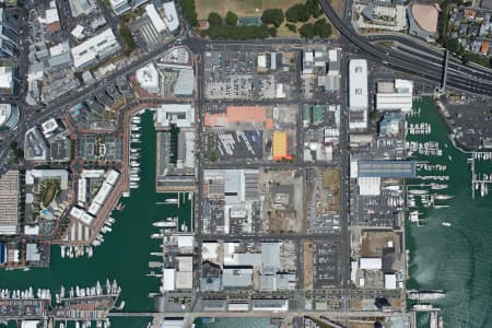 Aerial Image of AUCKLAND WHARF BIRDSEYE VIEW OF LIGHTER QUAY