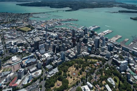 Aerial Image of AUCKLAND CDB LOOKING NORTH WEST