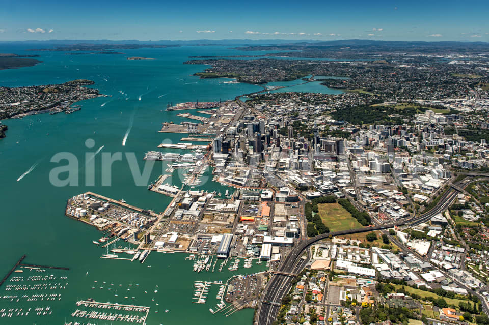 Aerial Image of Herne Bay Looking South East To Auckland City