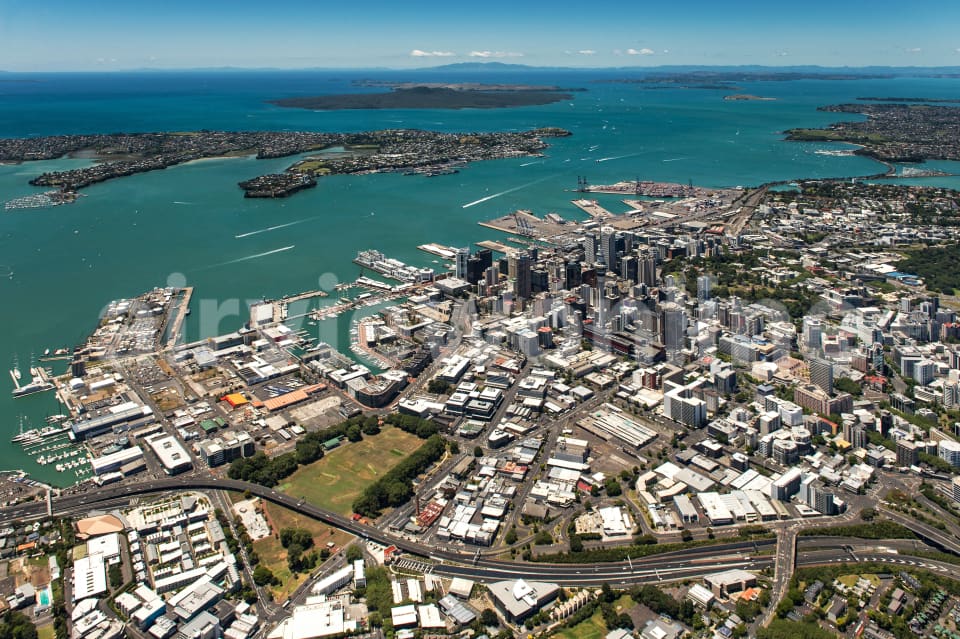 Aerial Image of Ponsonby Facing East To Auckland City