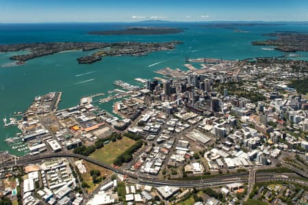 Aerial Image of PONSONBY FACING EAST TO AUCKLAND CITY