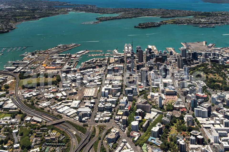 Aerial Image of Freemans Bay Facing East To Auckland City