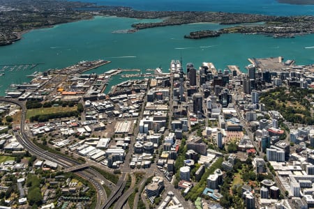 Aerial Image of FREEMANS BAY FACING EAST TO AUCKLAND CITY