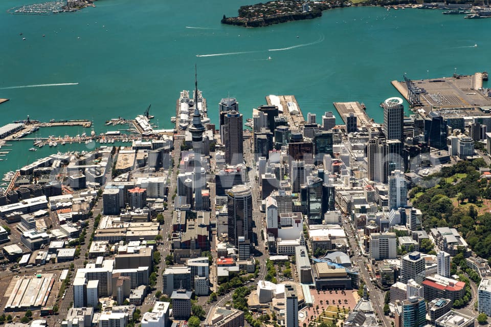 Aerial Image of Auckland CBD Close Up
