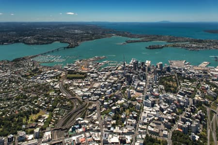 Aerial Image of NEWTON LOOKING NORTH EAST TO AUCKLAND CITY