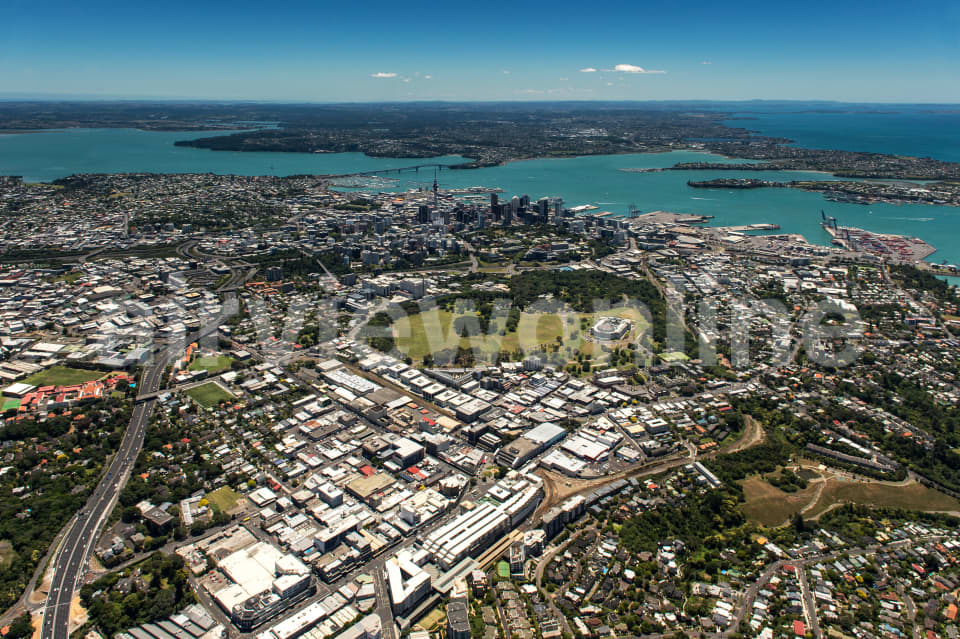 Aerial Image of Newmarket Looking North To Auckland City