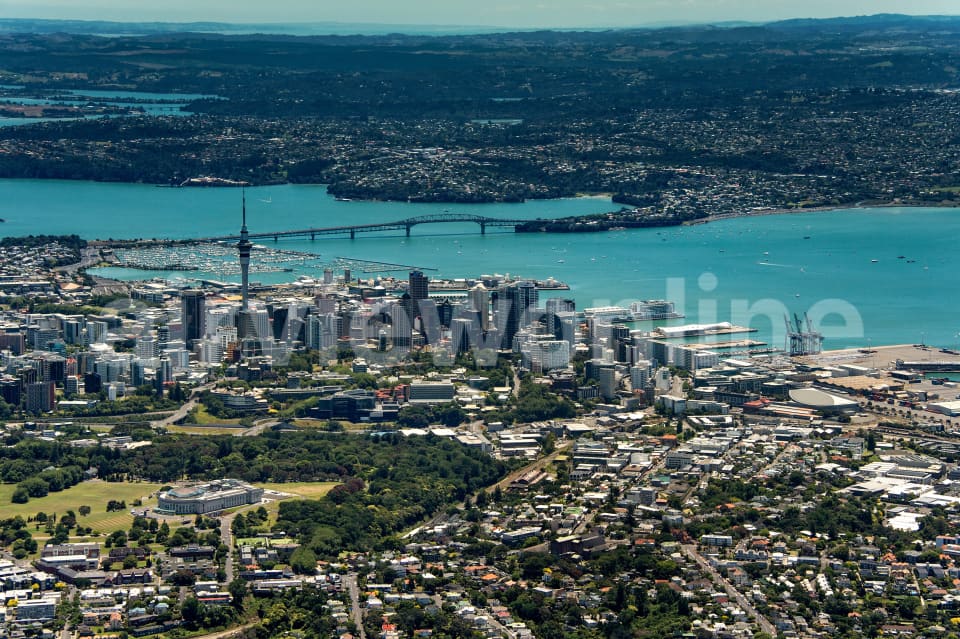 Aerial Image of Newmarket Looking North To Auckland City