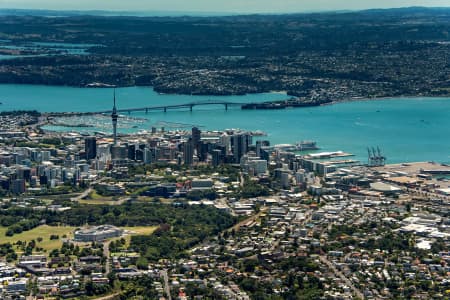 Aerial Image of NEWMARKET LOOKING NORTH TO AUCKLAND CITY