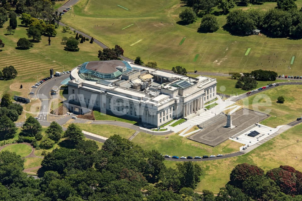 Aerial Image of Auckland War Memorial Museum Close Up