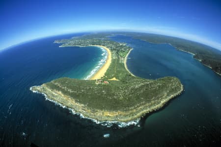 Aerial Image of BARRENJOEY HEADLAND AND LIGHTHOUSE