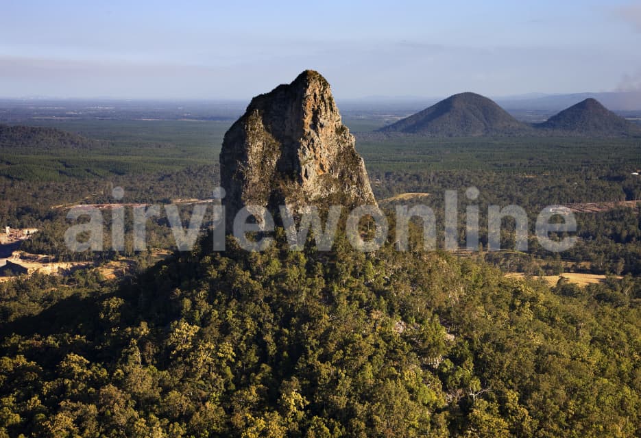 Aerial Image of Glass House Mountains