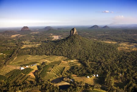 Aerial Image of GLASS HOUSE MOUNTAINS