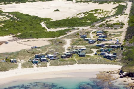 Aerial Image of KURNELL BEACH HUTS