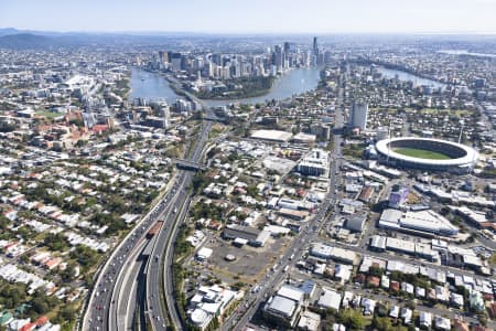 Aerial Image of AERIAL PHOTO WOOLLOONGABBA