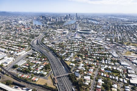 Aerial Image of AERIAL PHOTO WOOLLOONGABBA