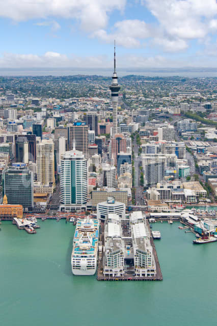 Aerial Image of Auckland CBD Looking South West