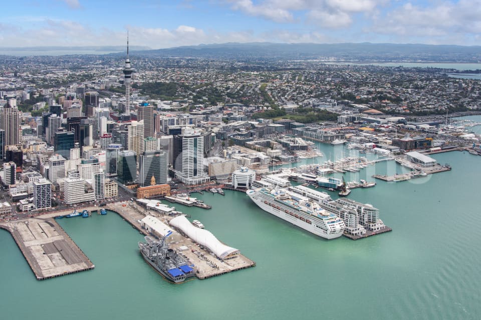 Aerial Image of Auckland CBD Looking West
