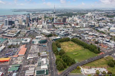 Aerial Image of ST MARY\'S BAY LOOKING SOUTH TO AUCKLAND CBD
