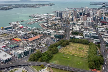 Aerial Image of ST MARY\'S BAY LOOKING SOUTH EAST TO AUCKLAND CBD