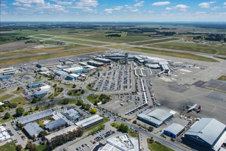 Aerial Image of CHRISTCHURCH AIRPORT LOOKING EAST