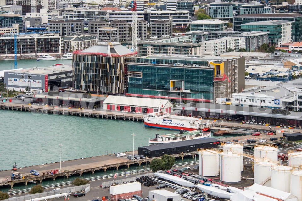 Aerial Image of Close Up View Of The North Warf In Wynyard Quarter