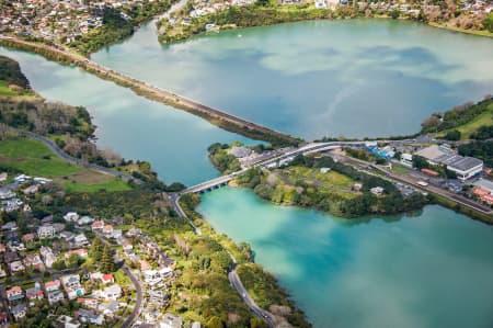 Aerial Image of ORAKEI BASIN CLOSE UP LOOKING SOUTH