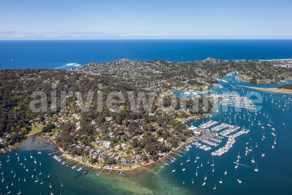 Aerial Image of Pittwater Marinas