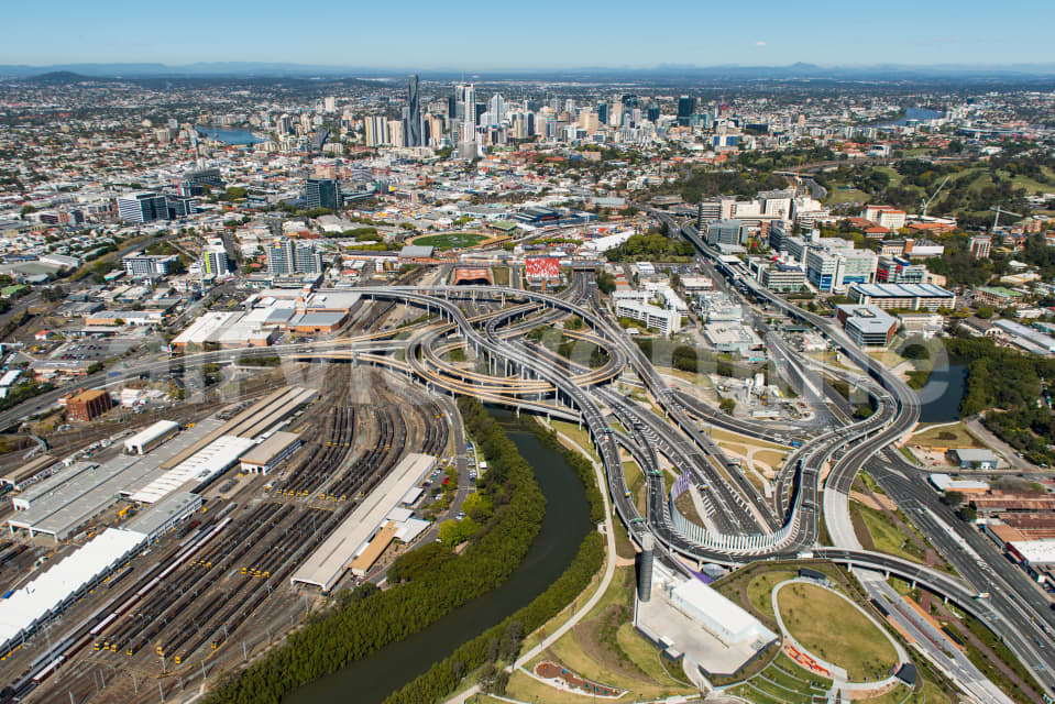 Aerial Image of Clem 7 Tunnel Entrance