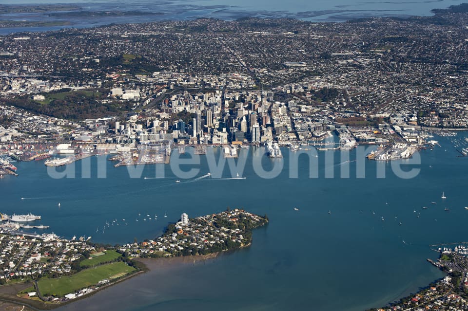 Aerial Image of Auckland City Looking SouthWest