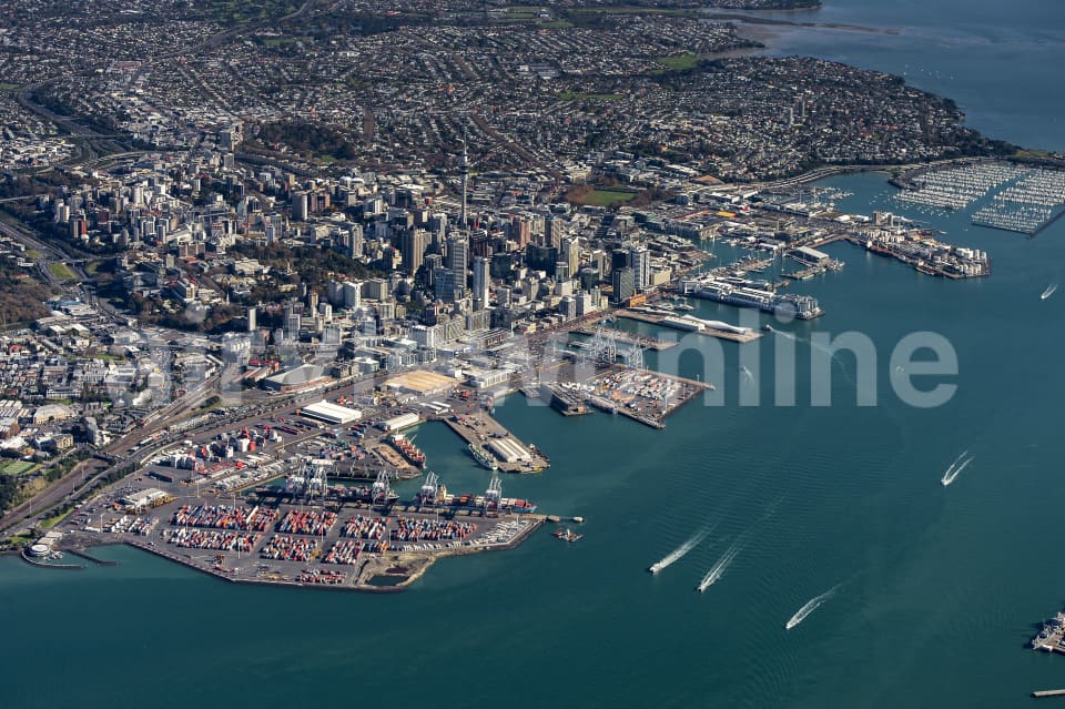 Aerial Image of Auckland City Looking West