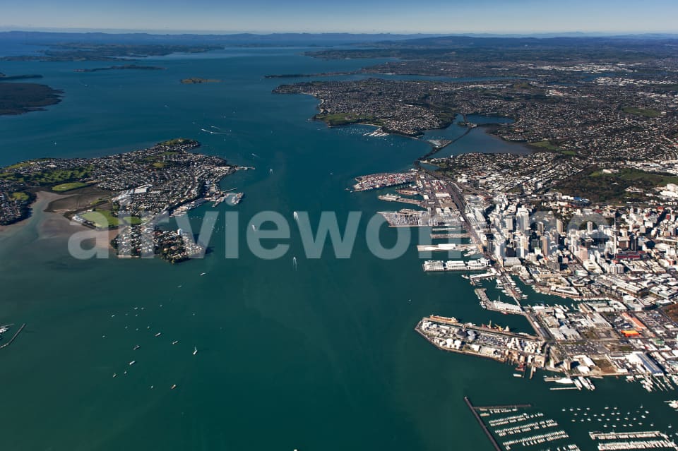 Aerial Image of Auckland City Looking SouthEast