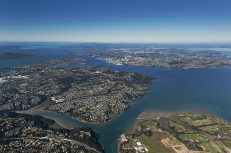 Aerial Image of AUCKLAND NORTH SHORE AND CITY