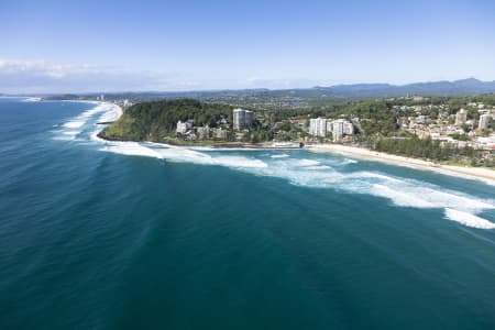 Aerial Image of AERIAL PHOTO BURLEIGH HEADS