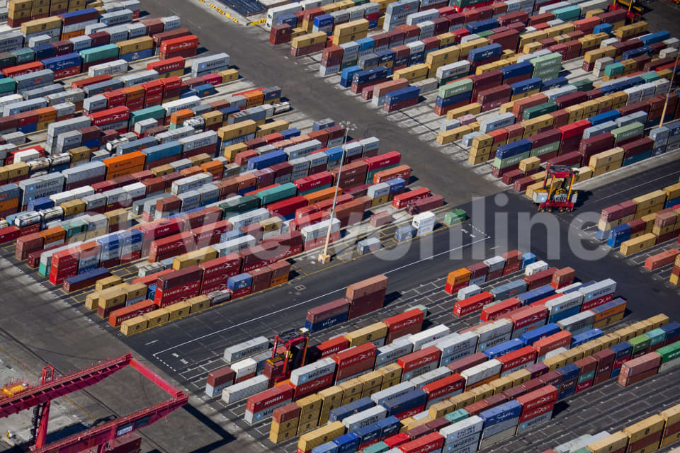 Aerial Image of Shipping Containers