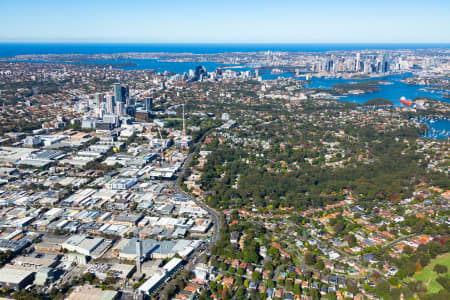 Aerial Image of ARTARMON AND LANE COVE TO SYDNEY CBD