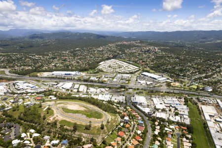 Aerial Image of CARRARA LOOKING WEST ACCROSS THE M1