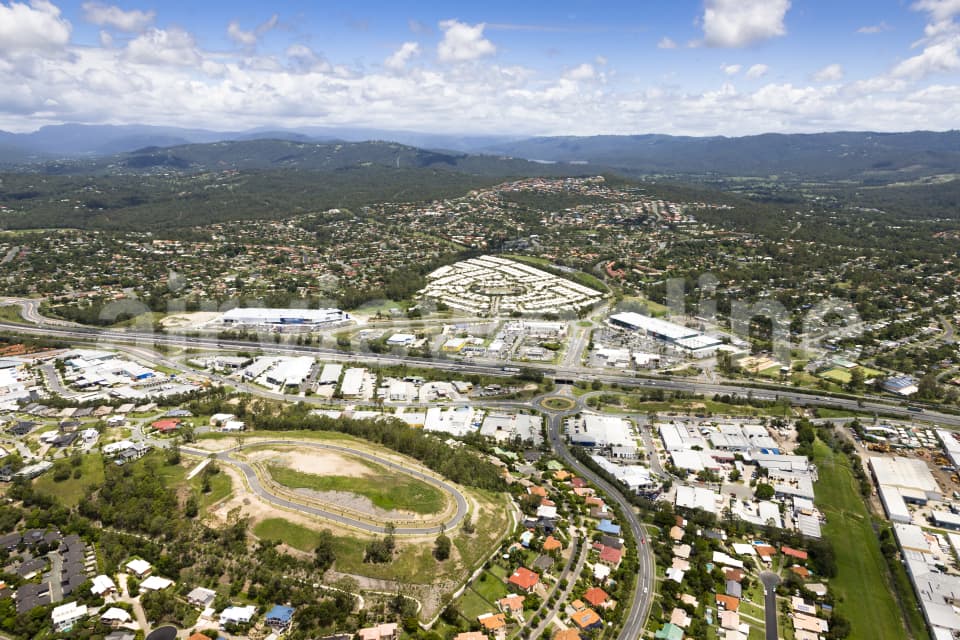 Aerial Image of Carrara Looking West Accross The M1