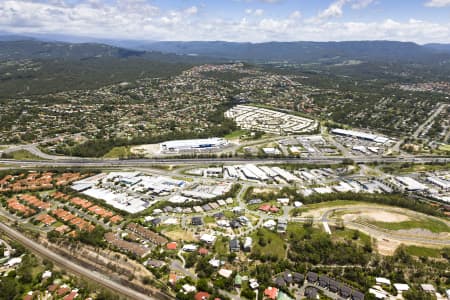 Aerial Image of CARRARA LOOKING WEST ACCROSS THE M1