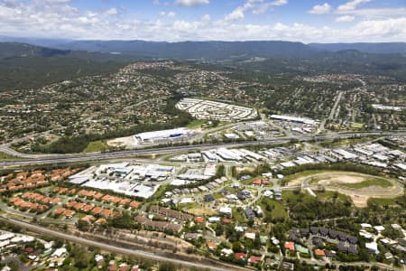 Aerial Image of CARRARA LOOKING WEST ACCROSS THE M1