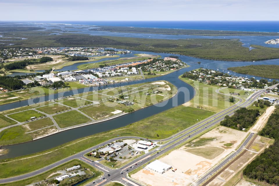 Aerial Image of Hope Island Canel